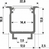 PROFIL ALU. LED TYP-W BIAŁY 2M