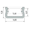 PROFIL ALU. LED TYP-A CZARNY 1M