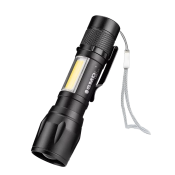 $ LATARKA LED ZOOM AKU 5W XPE+ COB+ ETUI