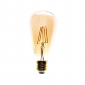 ŻARÓWKA E27 LED FILAMENT WW 6W ST64 AMBER