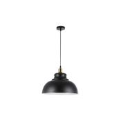 LAMPA WISZĄCA 1XE27 FLARA CZARNA MIEDŹ  0093