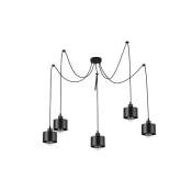 ^LAMPA ELZA WISZĄCA 5xE27 SPIDER CZARNY 3125