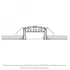 PROFIL ALU. LED LARGO M3 BIAŁY 1M