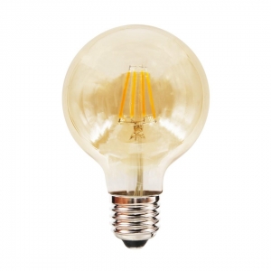 ŻARÓWKA E27 LED FILAMENT WW 6W G80 AMBER