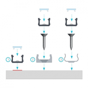 PROFIL ALU. LED TYP-X SLIM CZARNY 2M