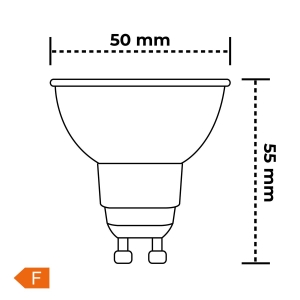 $ ŻARÓWKA GU10 LED SMD LEDline 7W WW CERAM 4731