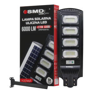 $ = LAMPA LED ULICZNA SOLAR 270 6000K + UCHWYT