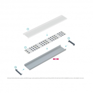 PROFIL ALU. LED SOLIS ANODOWANY 2M