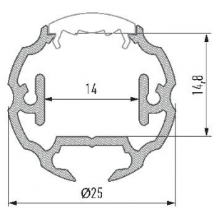 *PROFIL ALU. LED COSMO CZARNY 3M