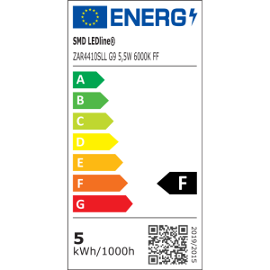 $ ŻARÓWKA G9 LED SMD CW 5,5W 600lm 3Y 4410 FF