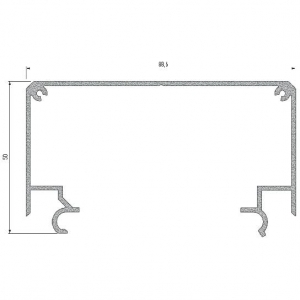 PROFIL ALU. LED LARGO M2 ANODOWANY 1M