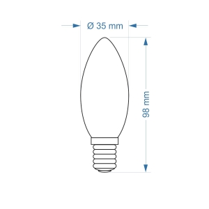 $ ŻARÓWKA E14 LED FILAME 4W NW ML C35 ŚWIEC.4694