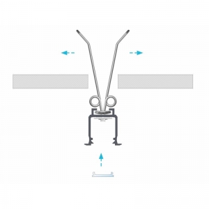 PROFIL ALU. LED TYP-W CZARNY 1M