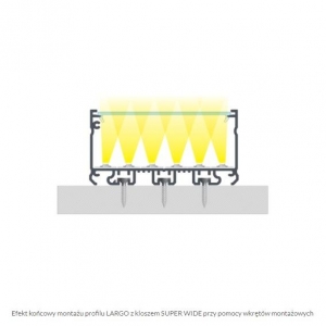 PROFIL ALU. LED LARGO BIAŁY 2M