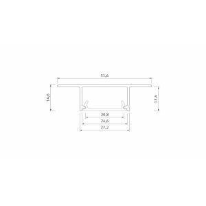 PROFIL ALU. LED PLATO CZARNY 3M