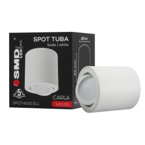 $= SPOT TUBA CARLA ROUND GU10 BIAŁY 5Y SMD LEDline