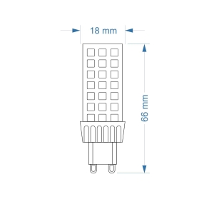 $ ŻARÓWKA G9 LED SMD CW 5,5W 600lm 3Y 4410 FF