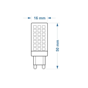 $++ ŻARÓWKA G9 LED SMD CW ZIMNA 4W 350lm 3Y 4038