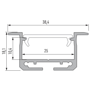 PROFIL ALU. LED inSILEDA CZARNY 1M