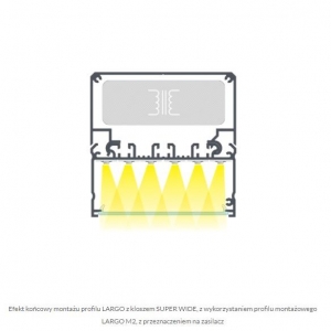 PROFIL ALU. LED LARGO M2 BIAŁY 1M