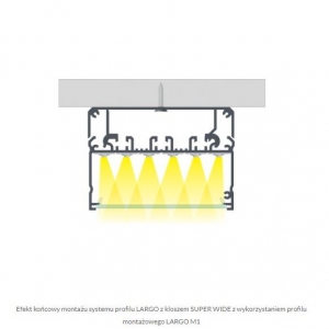 PROFIL ALU. LED LARGO M1 BIAŁY 3M