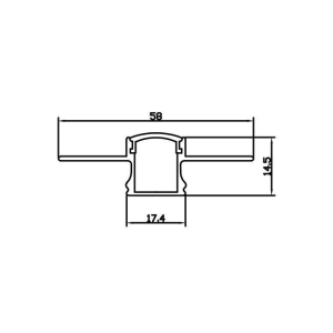 PROFIL GK 20MM CZARNY 1680