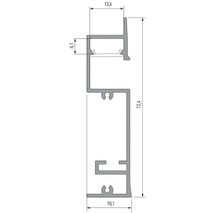 PROFIL ALU. LED FLARO ANODOWANY 2M