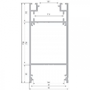 PROFIL ALU. LED DULIO ANODOWANY 3M