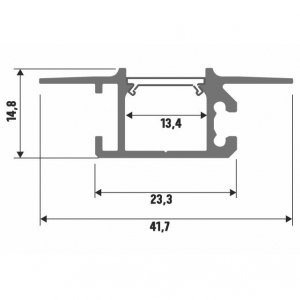 PROFIL ALU. LED MONO ANODOWANY 2M