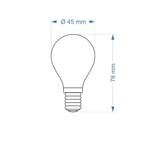 $ = ŻARÓWKA E14 LED FILAME 4W NW ML G45 KULKA 4656