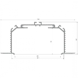 PROFIL ALU. LED LARGO M3 ANODOWANY 2M