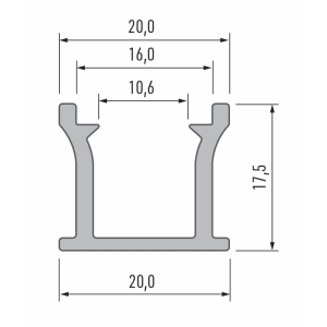 PROFIL ALU. LED RUNO ANODOWANY 2M