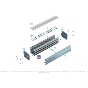 PROFIL ALU. LED UNICO BIAŁY 2M