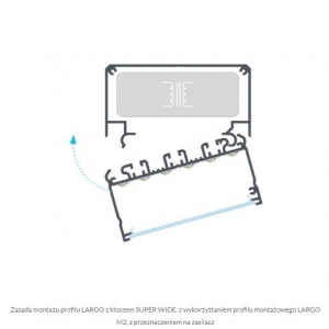 PROFIL ALU. LED LARGO M2 BIAŁY 3M