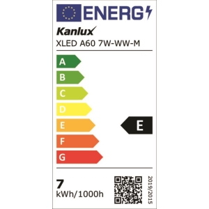 ŻARÓWKA E27 LED 7W WW 2700K XLED-M A60 360ST