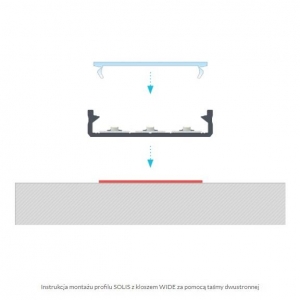 PROFIL ALU. LED SOLIS SUROWY 3M