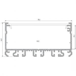 PROFIL ALU. LED LARGO ANODOWANY 1M