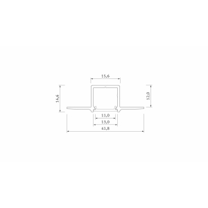 PROFIL ALU. LED GAUDI CZARNY 2M