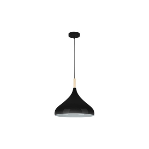 LAMPA WISZĄCA 1XE27 MIKO CZARNY DREWNO 0021