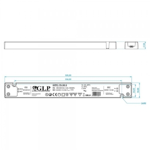 ZASILACZ LED 24V 75W 3,12A GLP GTPC-S SLIM